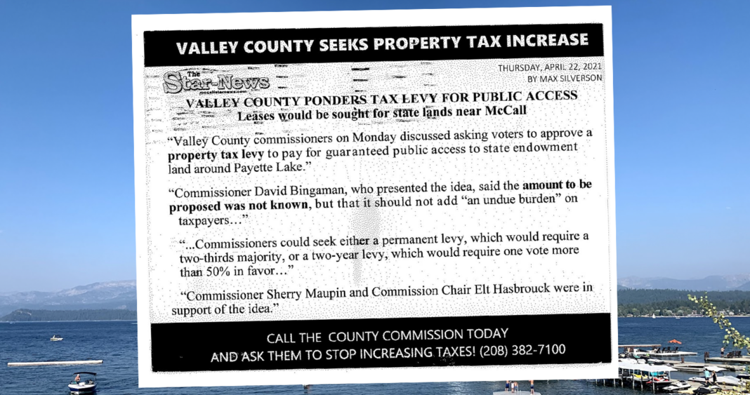 McCall tax postcard